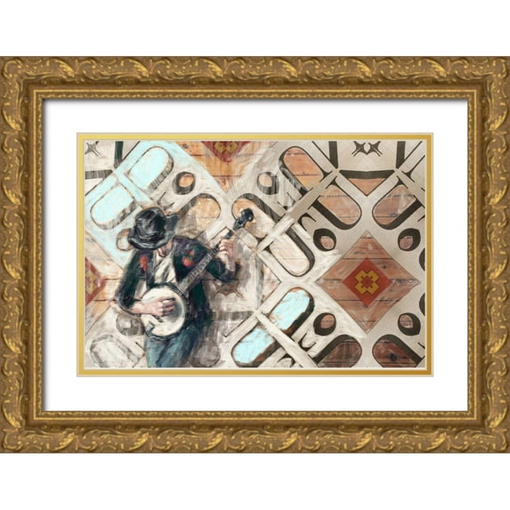 Butcher, Sarah 18x13 Gold Ornate Wood Framed with Double Matting Museum Art Print Titled - Musician