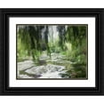thumbnail image 1 of Butcher, Sarah 18x15 Black Ornate Wood Framed with Double Matting Museum Art Print Titled - Monets Tranquil Gardens, 1 of 4