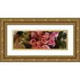 thumbnail image 1 of Butcher, Sarah 24x11 Gold Ornate Wood Framed with Double Matting Museum Art Print Titled - Pink Roses, 1 of 4