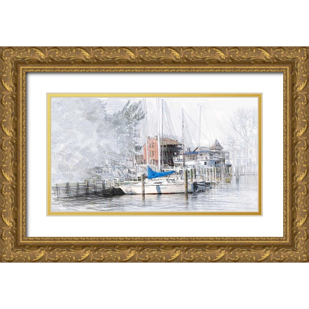 Butcher, Sarah 24x15 Gold Ornate Wood Framed with Double Matting Museum