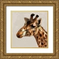 thumbnail image 1 of Butcher, Sarah 26x26 Gold Ornate Wood Framed with Double Matting Museum Art Print Titled - Giraffe Portrait, 1 of 4