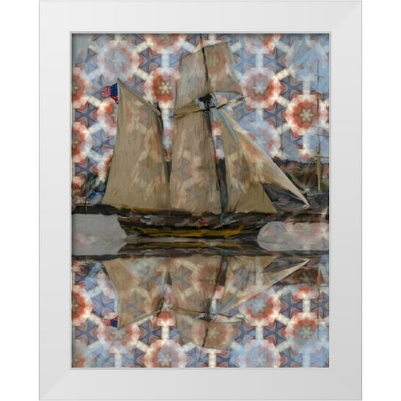 Butcher, Sarah 26x32 White Modern Wood Framed Museum Art Print Titled - Big Sail 2