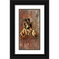 thumbnail image 1 of Butcher, Sarah 9x14 Black Ornate Wood Framed with Double Matting Museum Art Print Titled - Giraffe Profile, 1 of 4
