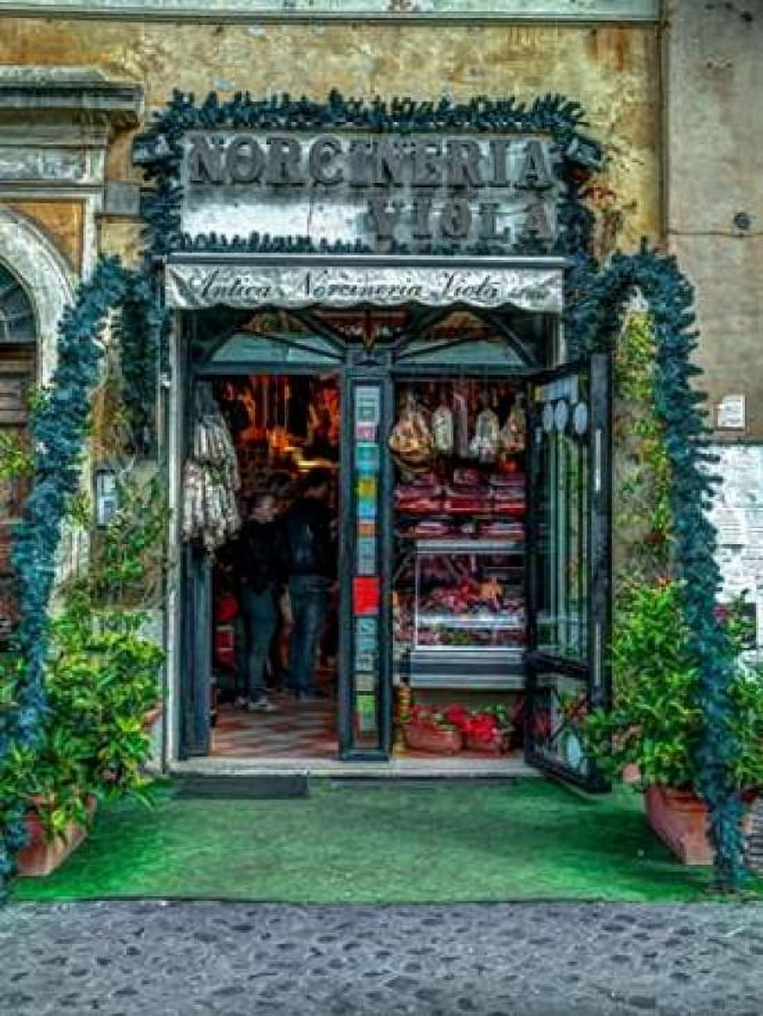 Butcher Shop in Rome Italy Canvas Art - Assaf Frank (18 x 24)