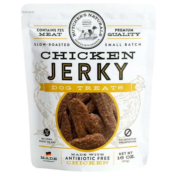 Butchers Naturals Chicken Flavored Jerky Treats for Dogs, 16 oz