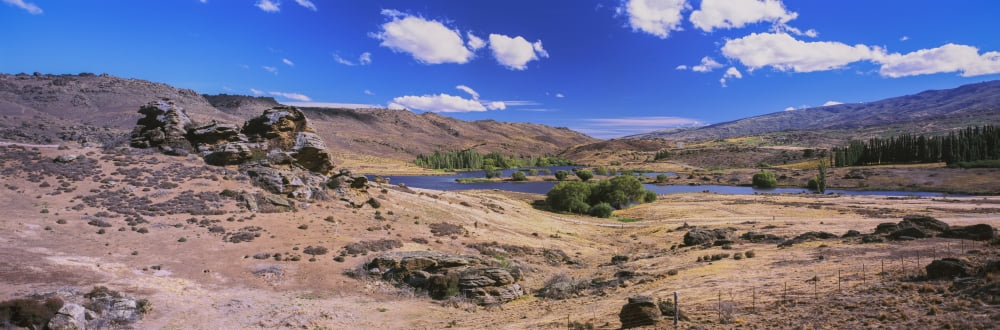 Butchers Dam close to Alexandra Central Otago Otago Region South Island New Zealand Canvas Art - Panoramic Images (36 x 12)