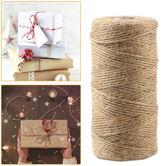 Butchers Twine, Handmade Hemp, Linen Cords, Burlap Twine Rope, Gift Wrapping Rope, Wedding Decor Gardening Twine, DIY Crafts Twine Brown 1.77x3.93 Inch (1Pcs)