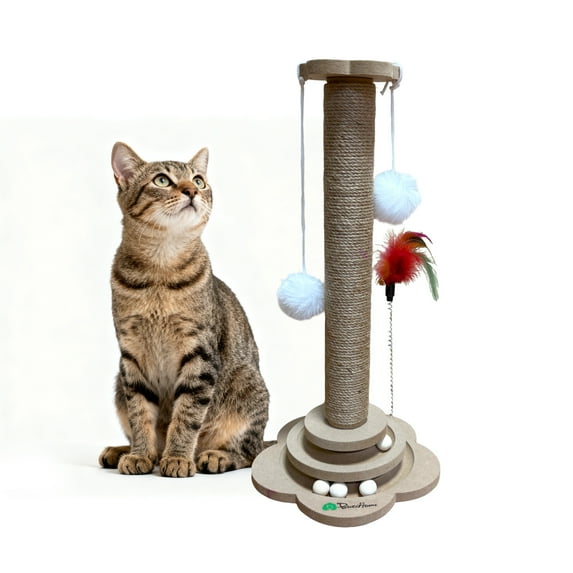 Butihome Functional Scratching Posts for Cats with Hanging Toys for Indoor