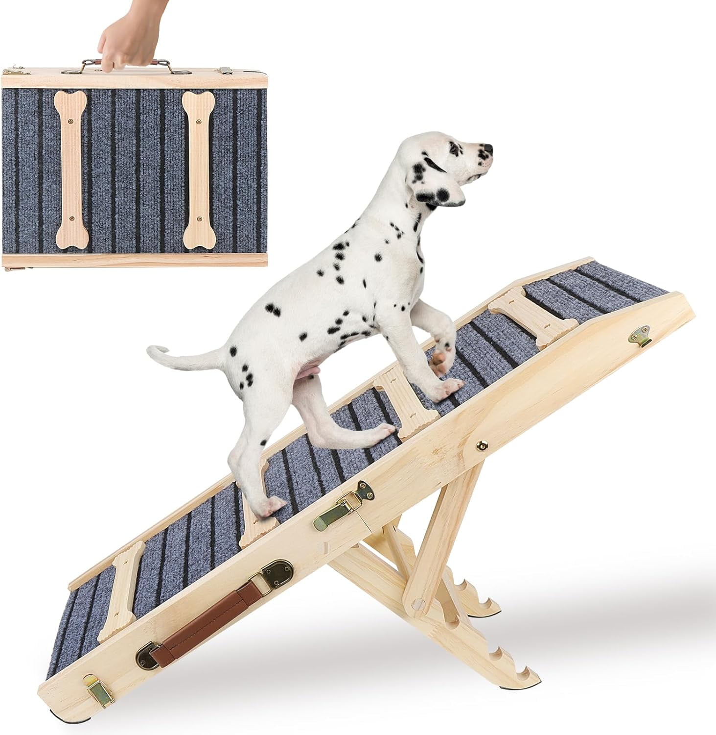 Dog Ramp For Beds Dog Ramp Pre-Owned Wooden Adjustable Folding - Main Image