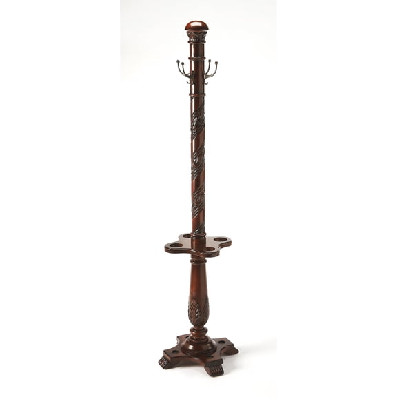 Butler Specialty Company Laird Free-Standing Wood Coat Rack - Cherry Brown