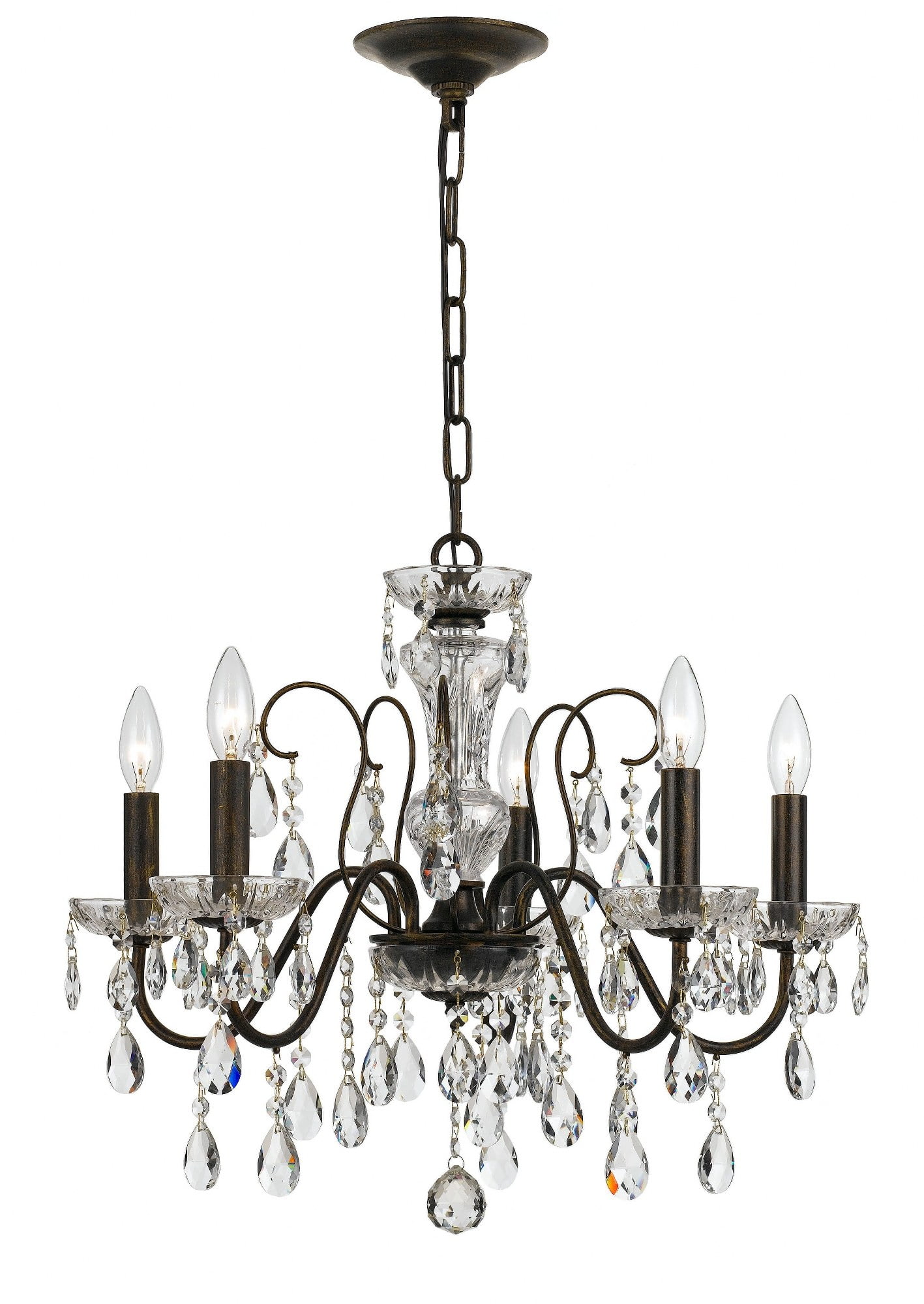 Crystorama Lighting - Chandelier - Butler - 5 Light Chandelier in Traditional