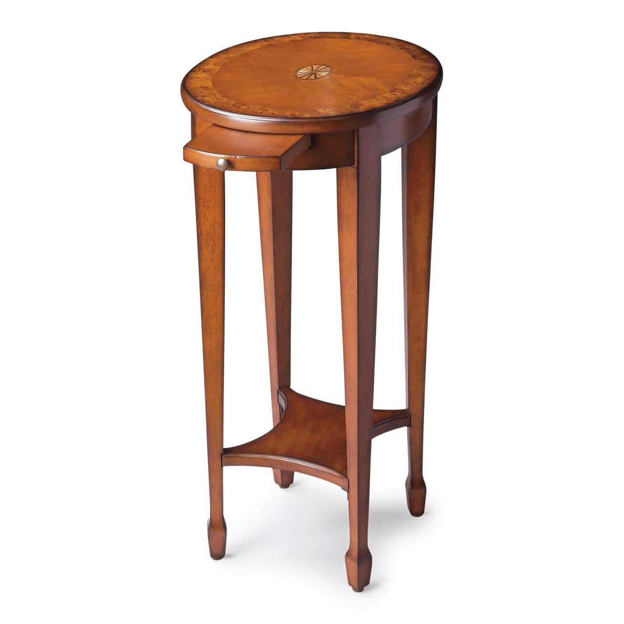 Butler Specialty Traditional Round Accent Table In Olive Ash Burl ...