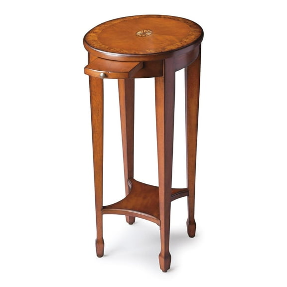 Butler Specialty Traditional Round Accent Table In Olive Ash Burl