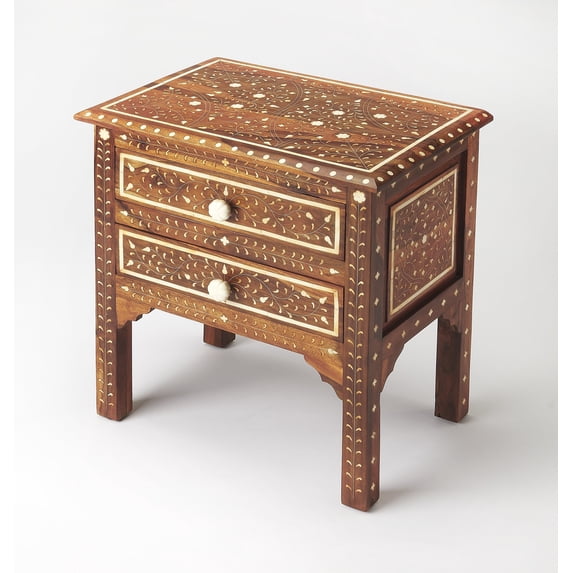 Butler Chevrier Wood And Bone Inlay Accent Chest
