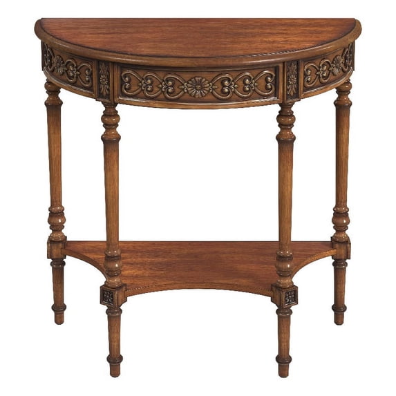 Butler Danelle Antique Cherry Demilune Console Table
