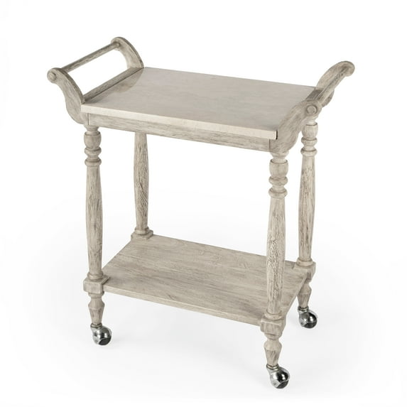 Butler Danielle Marble Serving Cart in Gray