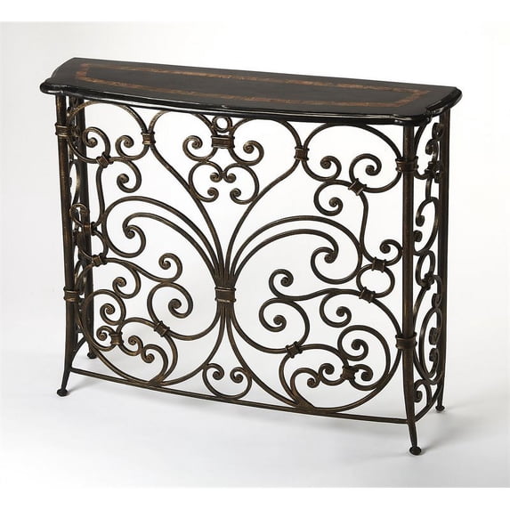 Butler Donato Metal and Stone Console Table
