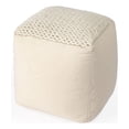 thumbnail image 1 of Butler Fernandos Woven Pouffe - Cream/Ivory, 1 of 6