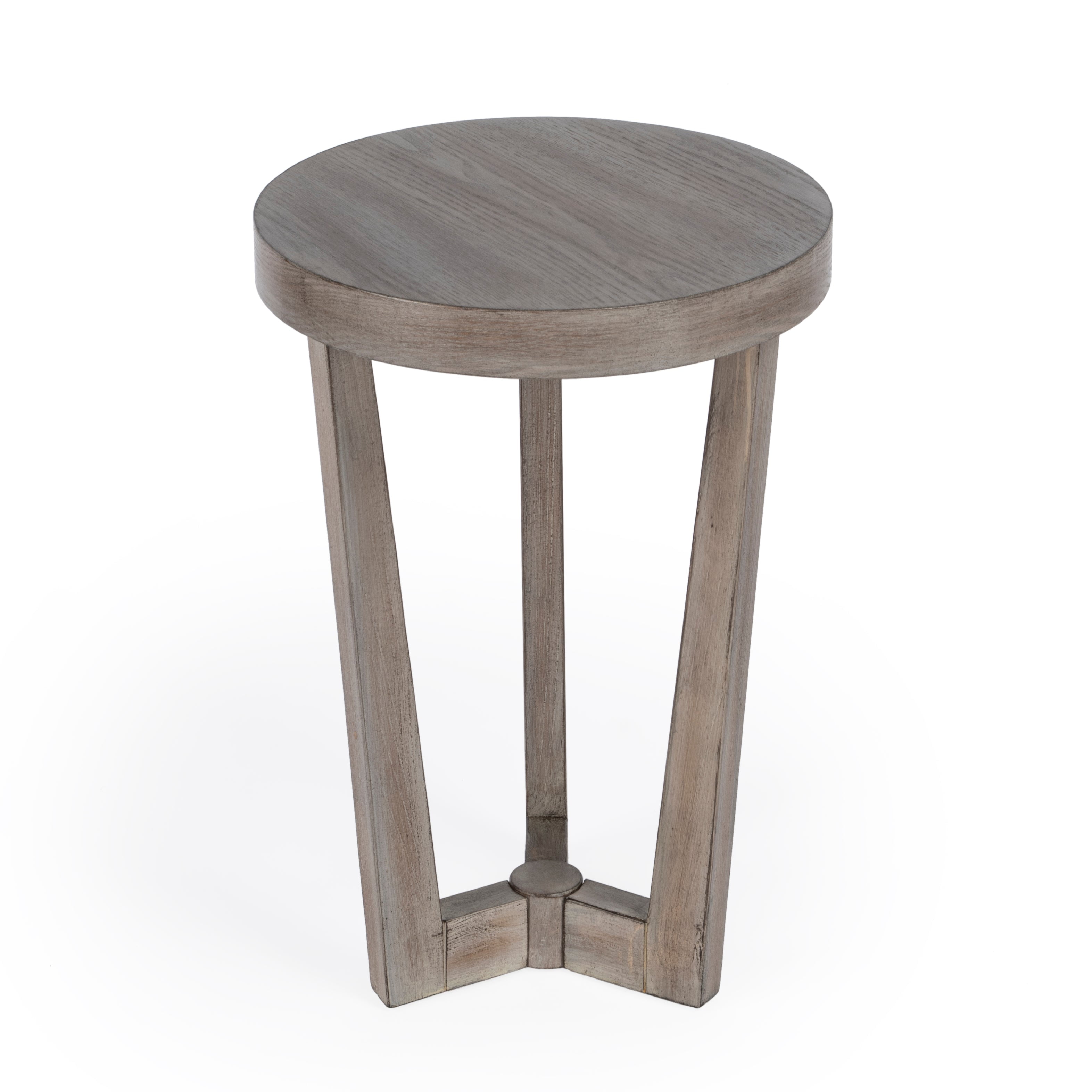 Modern Loft Aphra 78" Round Driftwood Finish End Table
