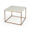 thumbnail image 1 of Butler Holland 24"W Square Genuine Marble and Metal Coffee Table - Ivory, 1 of 9