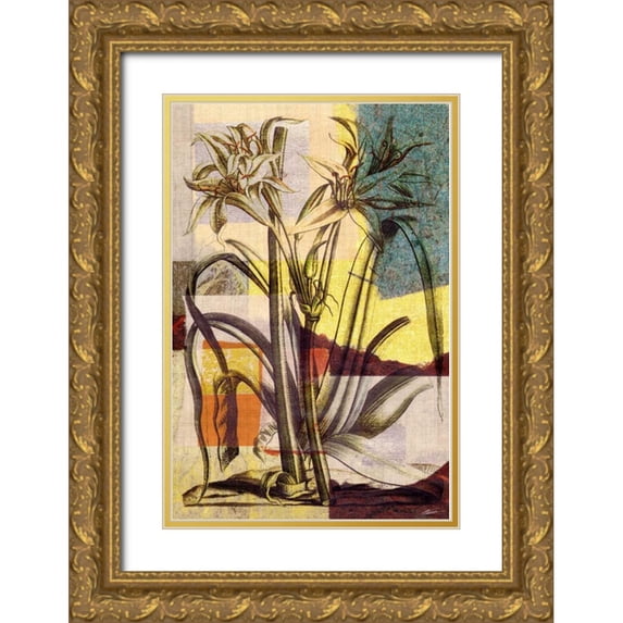 Butler, John 13x18 Gold Ornate Wood Framed with Double Matting Museum Art Print Titled - Lily Mix I