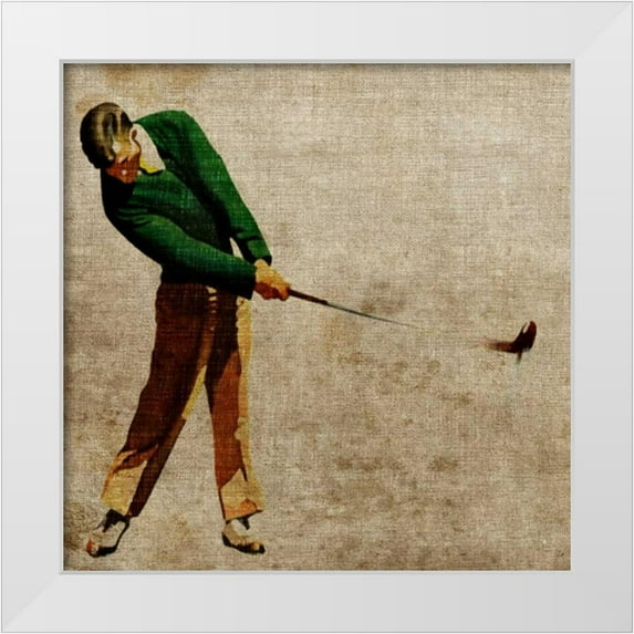 Butler, John 15x15 White Modern Wood Framed Museum Art Print Titled - Vintage Sports II