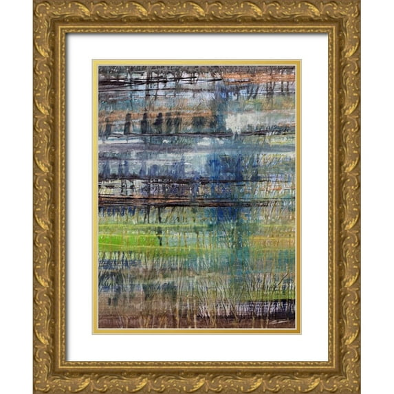 Butler, John 19x24 Gold Ornate Wood Framed with Double Matting Museum Art Print Titled - Rushes I