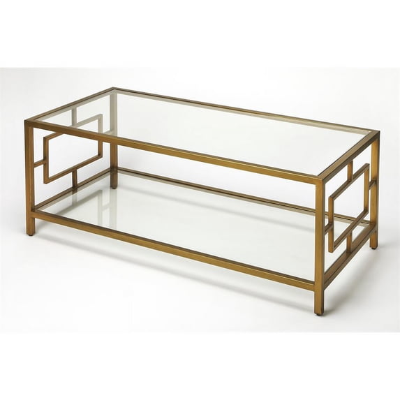 Butler Juilliard Gold Metal Coffee Table