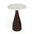 thumbnail image 1 of Butler Specialty Julia White Marble & Brown  Acacia Wood Pedestal End Table, 1 of 6