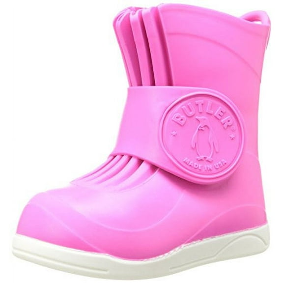 Butler Kids Youth Emperor Overboot, Slip-on Waterproof Rain Boots for Girls, Pink Passion, Size 8 Toddler