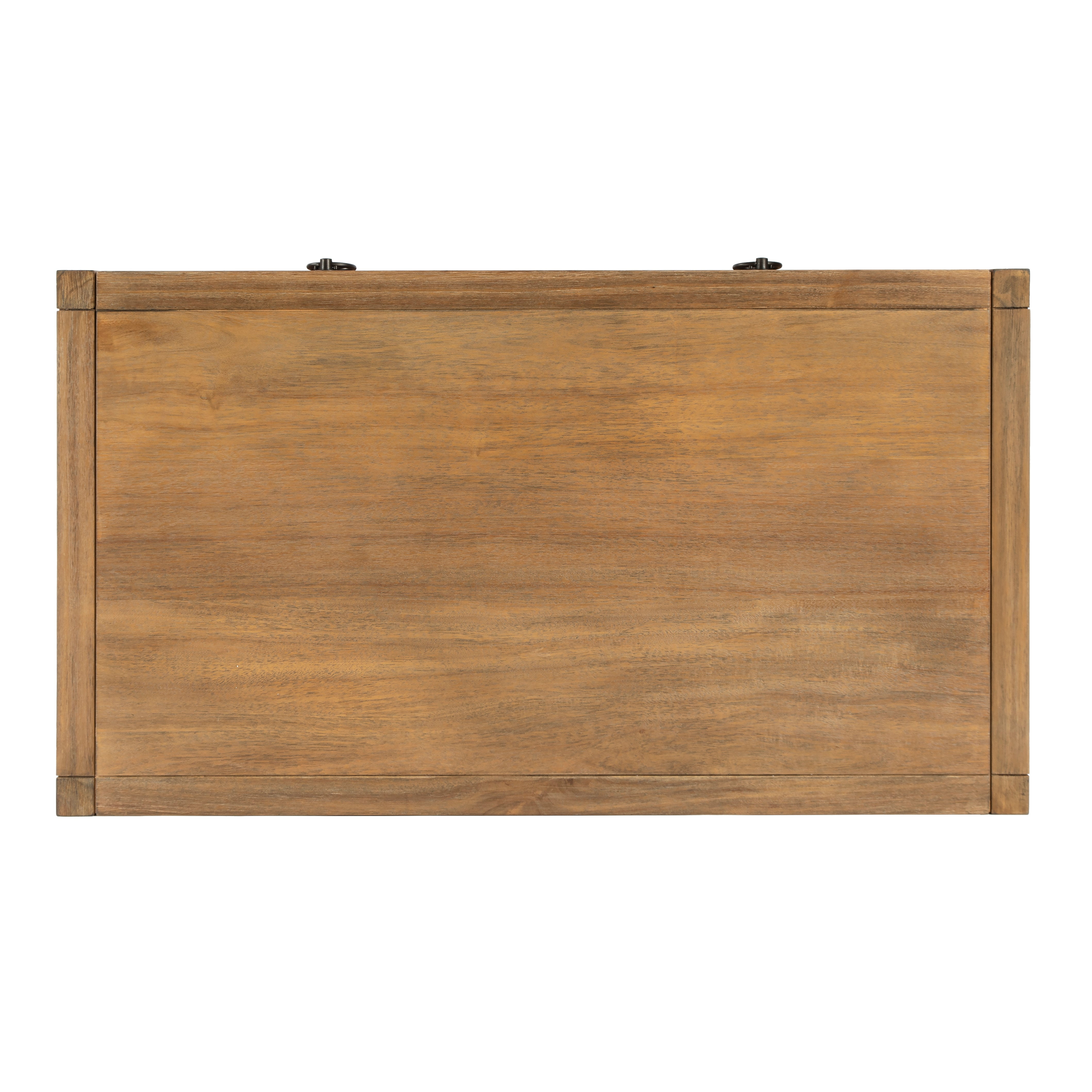 Elin 116'' Natural Wood Writing Desk with Drawers