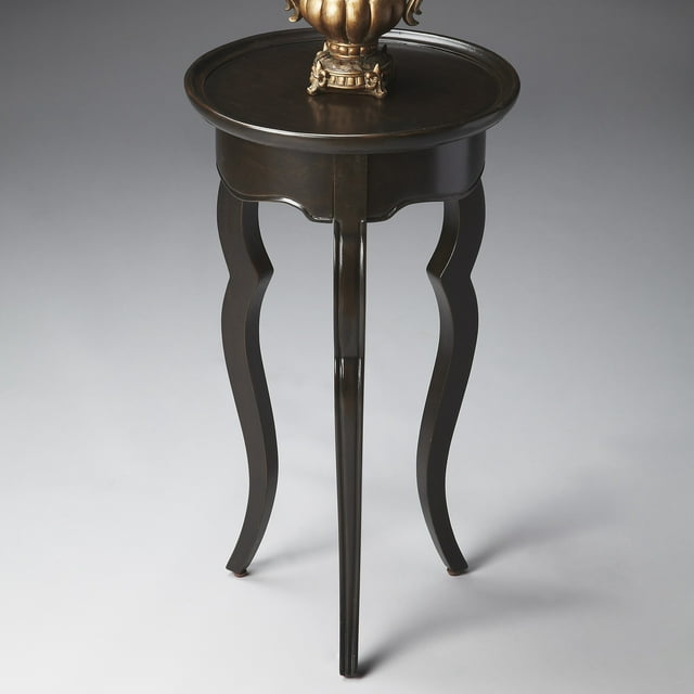 Butler Round Accent Table - Rubbed Black