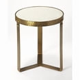 thumbnail image 1 of Butler Specialty 18" Round Marble Top Accent End Table In White, 1 of 4
