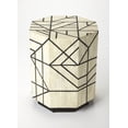 thumbnail image 1 of Butler Specialty Accent End Table In Black And White Bone Inlay, 1 of 4