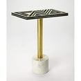 thumbnail image 1 of Butler Specialty Accent End Table In Black Bone Inlay And Brass, 1 of 5