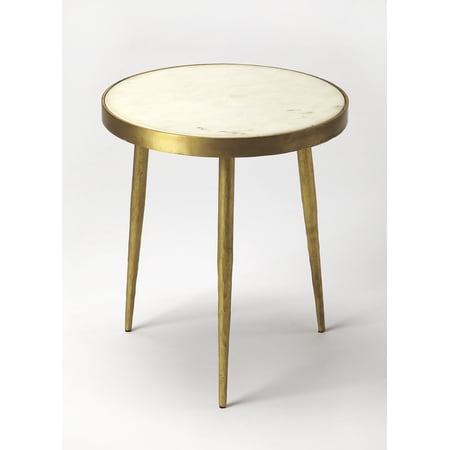 Metalworks - Multi-Color - Round - Iron, MDF, Marble - BUTLER TRITON WHITE MARBLE BUNCHING TABLE