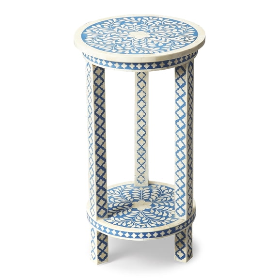 Butler Specialty Amanda Bone Inlay Accent Table In Blue