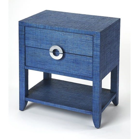 Butler Specialty Amelle Raffia End Table In Blue