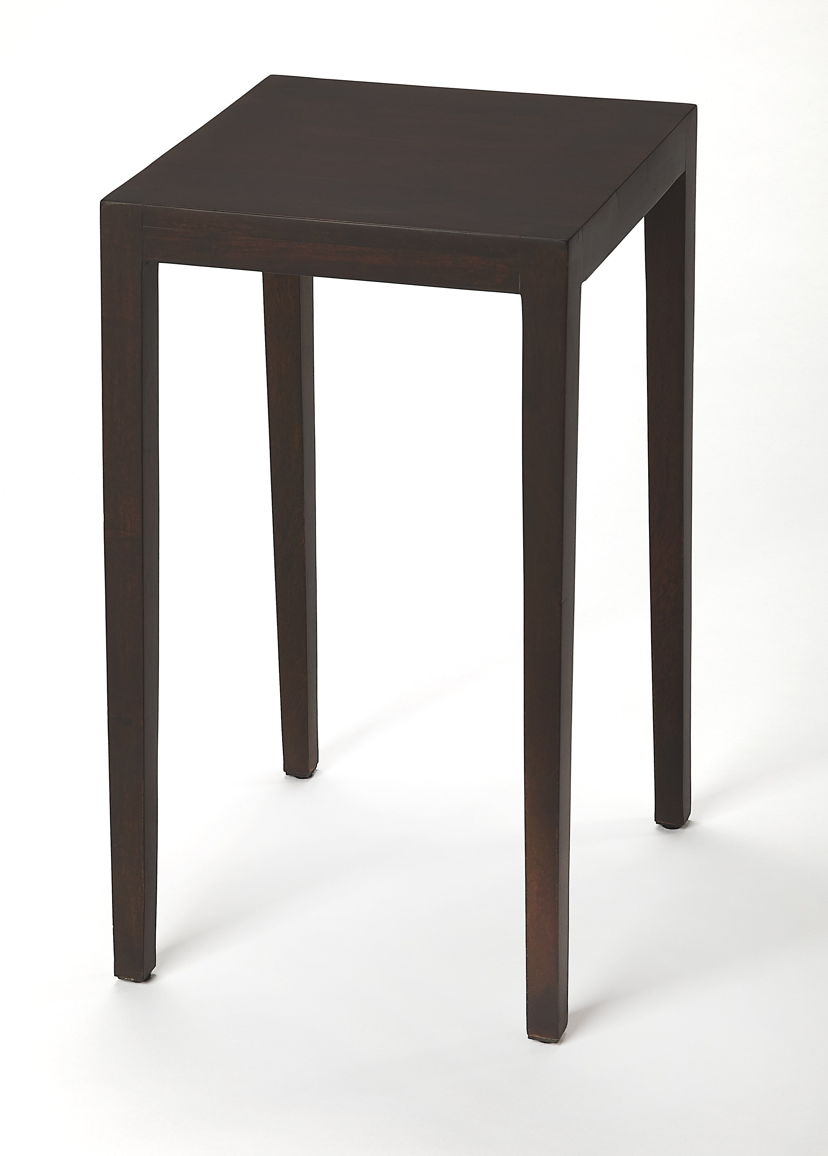 Classic Acacia Wood Rectangular End Table with Tapered Legs