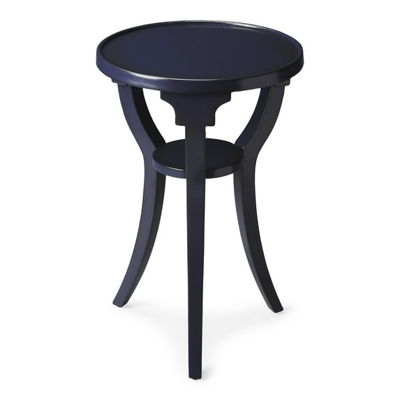 Butler Specialty Company Dalton Wood Round 15.75"W Accent Table - Navy Blue