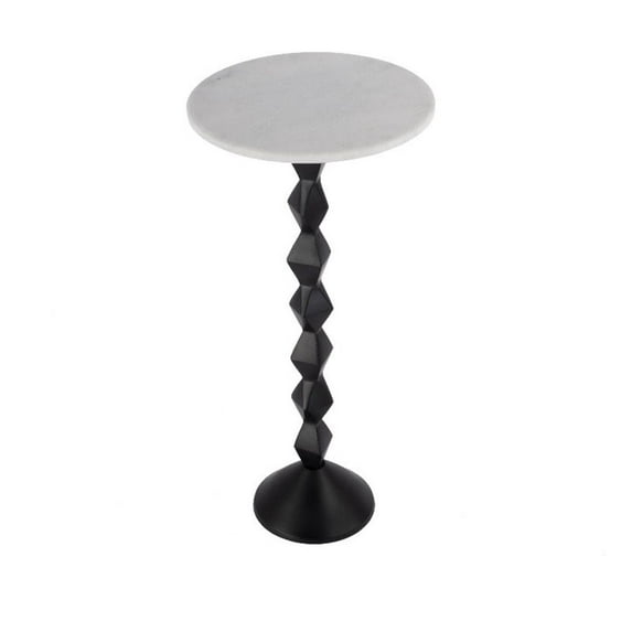 Butler Specialty Company Ada Round Marble and Metal Side Table