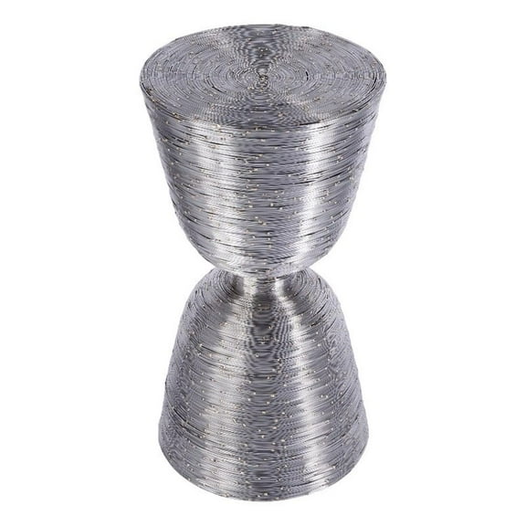 Butler Specialty Company Angelo Drum End Table - Polished Silver