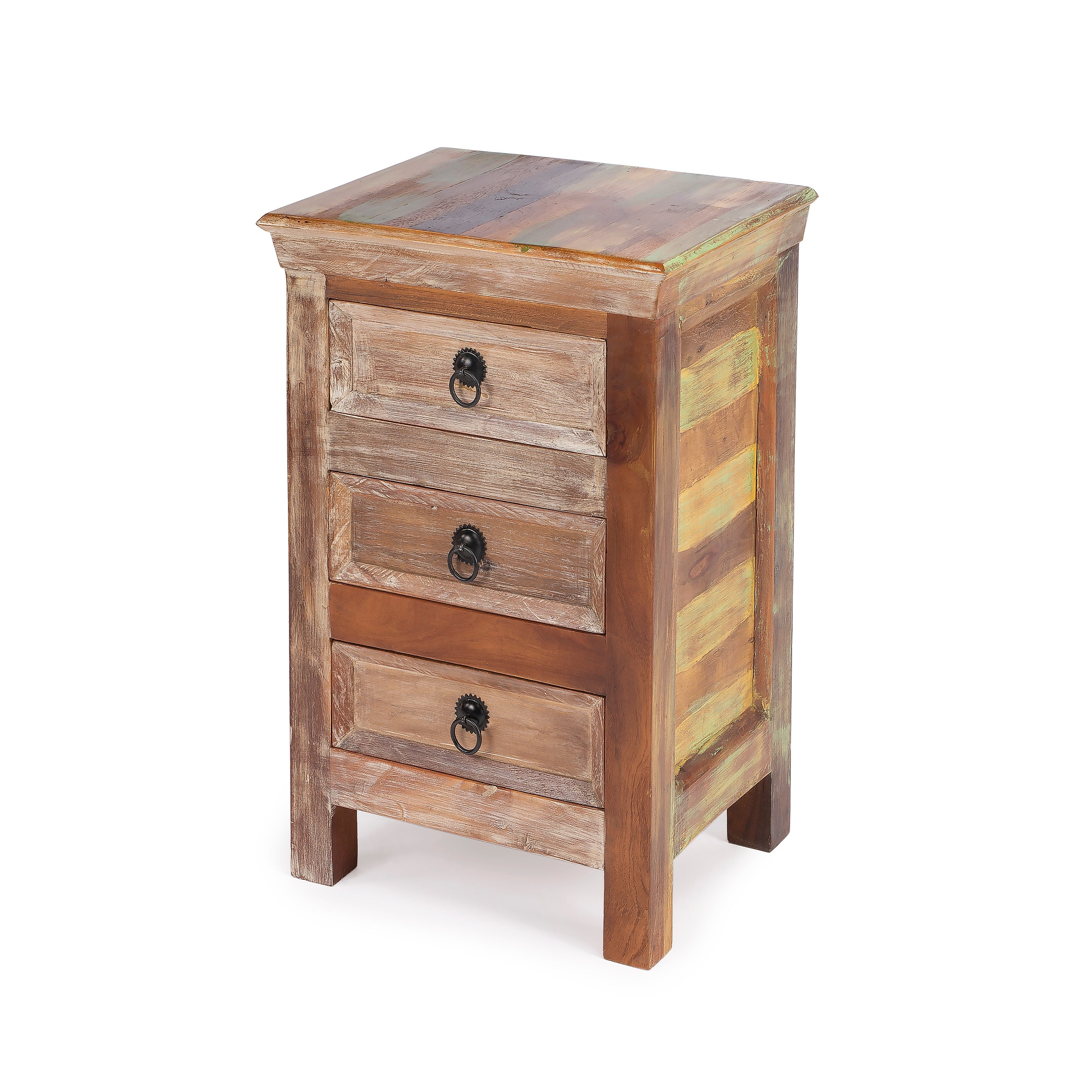 Arya Rustic Brown Recycled Wood Accent Chest with Dovetail Drawers