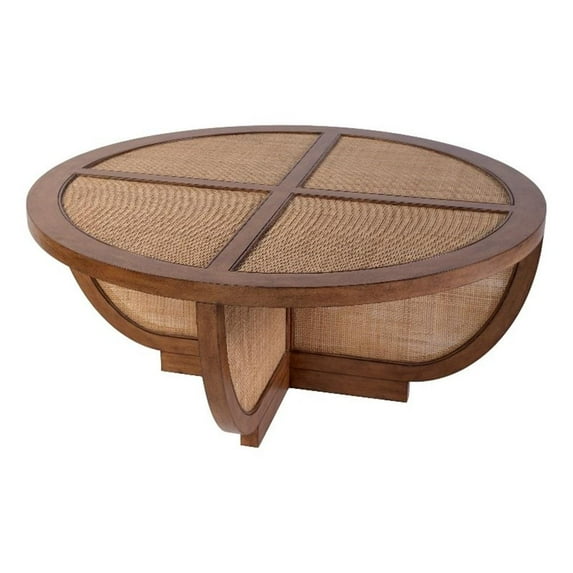 Butler Specialty Company Bali Breeze 42 in. Round Wood-Mesh Coffee Table-Brown