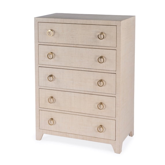 Bar Harbor 5 Drawer Raffia Dresser in Natural 5707362