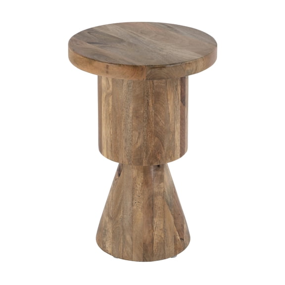 Butler Specialty Company Botswana 15" Round Solid Wood Side Table - Brown
