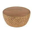 thumbnail image 1 of Butler Specialty Company Captiva Round Rattan Drum Coffee Table - Natural Rattan, 1 of 6