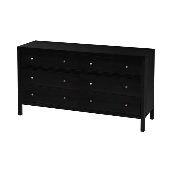 Butler Specialty Company Celine 6 Drawer Wood Wide Dresser - Coffee