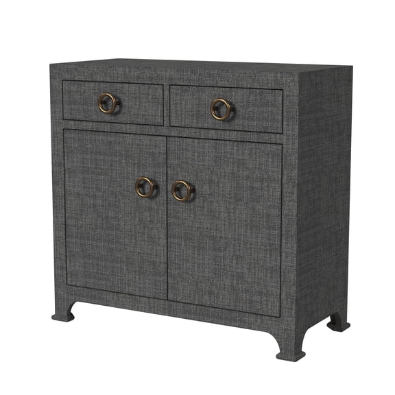 Butler Specialty Company Chatham 2-Drawer Raffia Cabinet - Charcoal