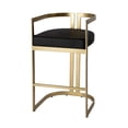 thumbnail image 1 of Butler Specialty Company Clarence Faux Leather 35" Barstool - Black / Gold, 1 of 6